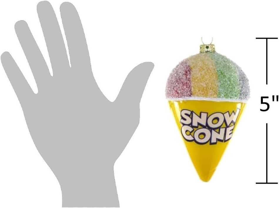 The Bridge Collection Glass Snow Cone Ornament