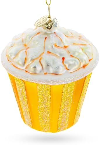 Popcorn Cup Blown Glass Christmas Ornament