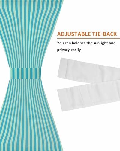 Modern Striped French Door Curtain 54W x 40L