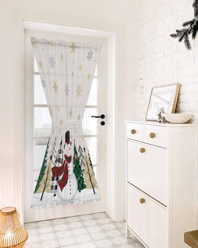 PANJINEXT Door Curtains 54x72 Sheer Thermal Insulated Rod Pocket Panel with Tiebacks
