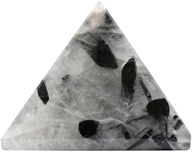 Natural Black Rutile Pyramid Stone 1 Inch 1 Pcs
