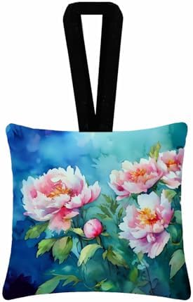 Carolines Treasures Peonies Watercolor Hanging Fabric Ornament 35x35