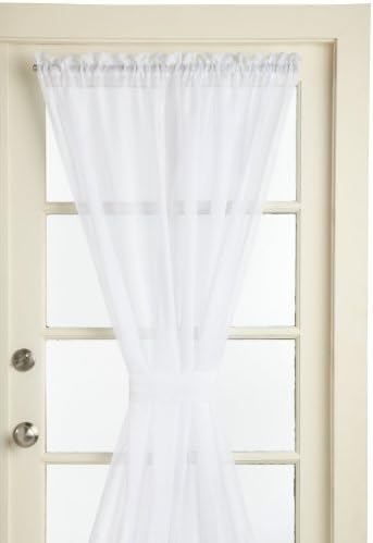 Lorraine Home Fashions Reverie Snow Voile Door Panels 60x40 Inch White