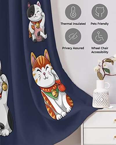Falaniique Japanese Noren Door Curtain 42x84 Blackout Thermal Insulated Privacy Divider