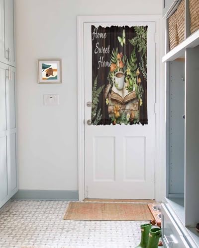Forest Frog French Door Curtain Green Botanical Design