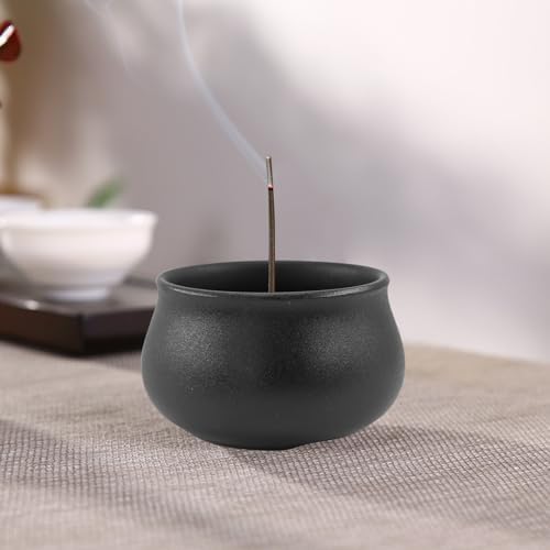 MrMrKura Ceramic Incense Stick Holder Black