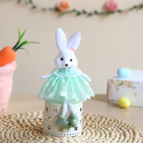 5PCS 688 Inch Happy Easter Bunny Hanging Ornament Decorations