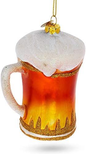 Frothy Beer Stein Blown Glass Christmas Ornament 1