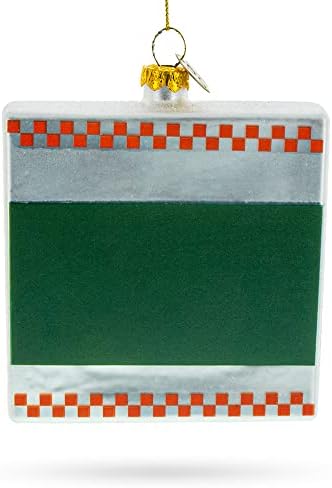 Delicious Pizza Box Blown Glass Christmas Ornament 1