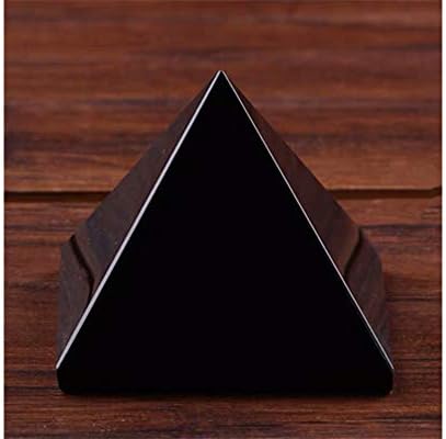 StoneStory Black Obsidian Pyramid Healing Crystal Statue