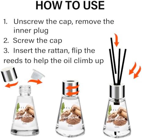 Xcleen 3 Pack Reed Diffuser Set - Citrus Escape Sandalwood