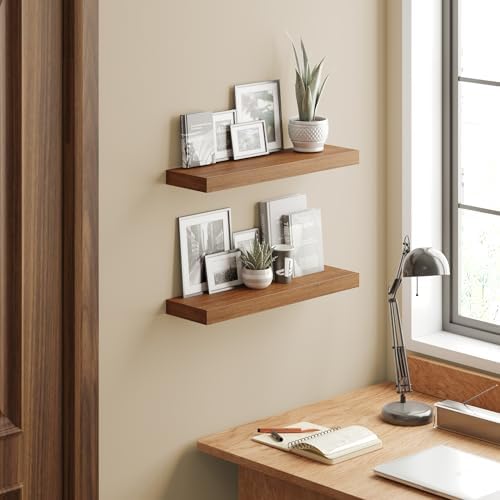 BAMEOS 24x6 Wall Shelf Set with 2 Shelves