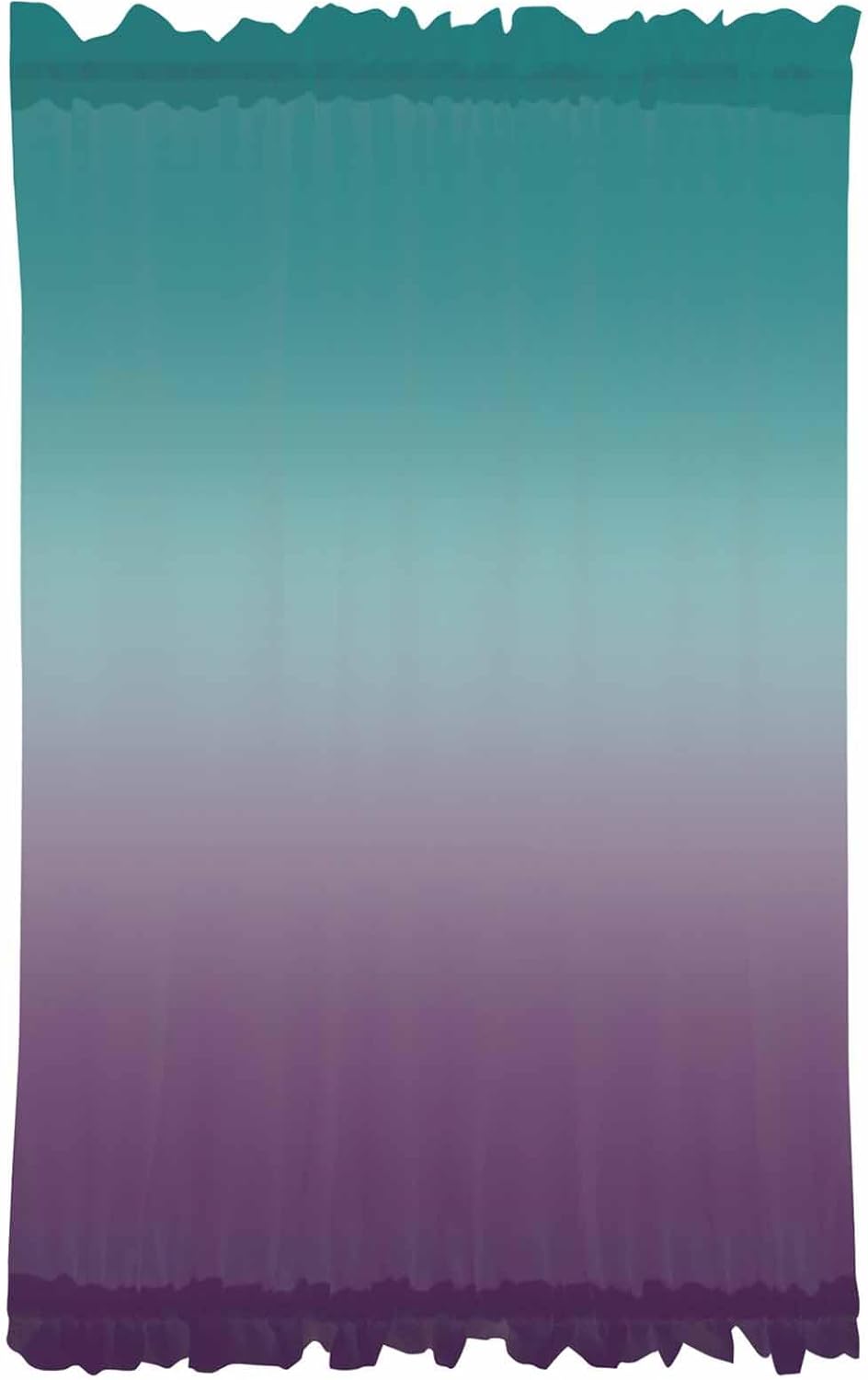Turquoise Purple Green French Door Curtain with Tieback