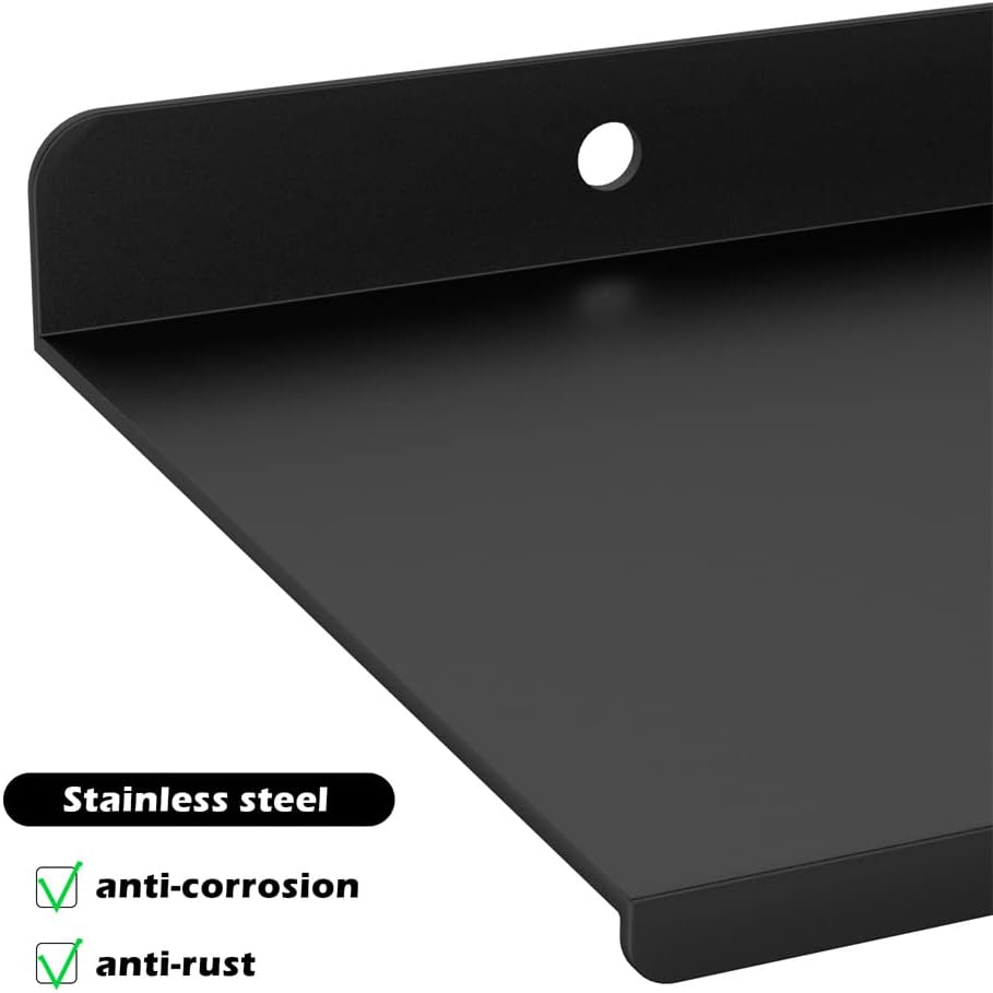 Alonsoo Stainless Steel Floating Shelves Organizer 3 Pack