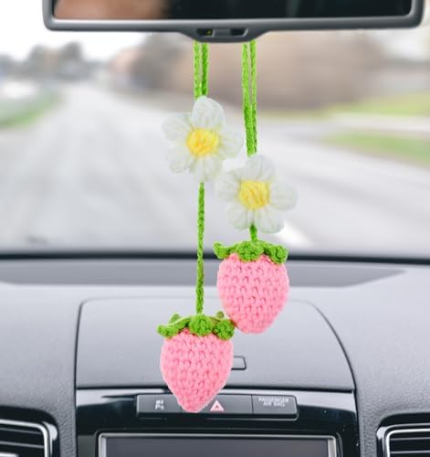 Strawberry Decor Car 2-Pack - Cute Aesthetic Hanging Ornaments