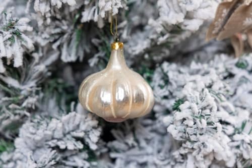 2 Pack 28 Inch Hand Blown Glass Garlic Christmas Ornament
