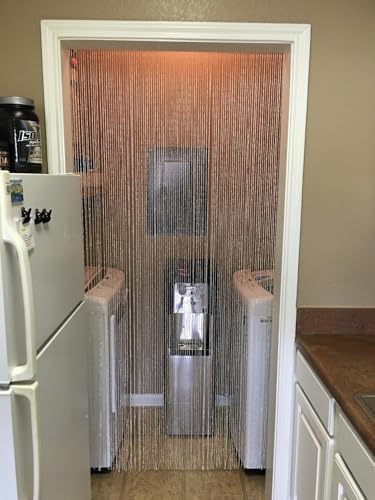 1x2M Door String Curtain with Silver Tassel