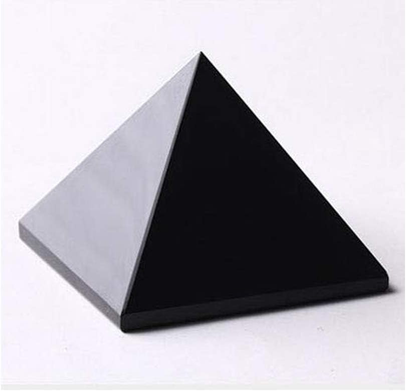StoneStory Black Obsidian Pyramid Healing Crystal Statue