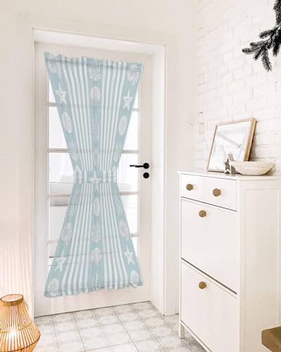 Elegant Door Curtains with Tiebacks for French Doors 54x72