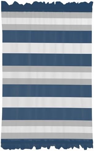 Door Curtains for Privacy 54x40 Sheer Panel with Tiebacks
