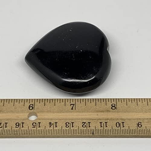 Black Obsidian Heart Crystal 79g Polished Gemstone from Brazil