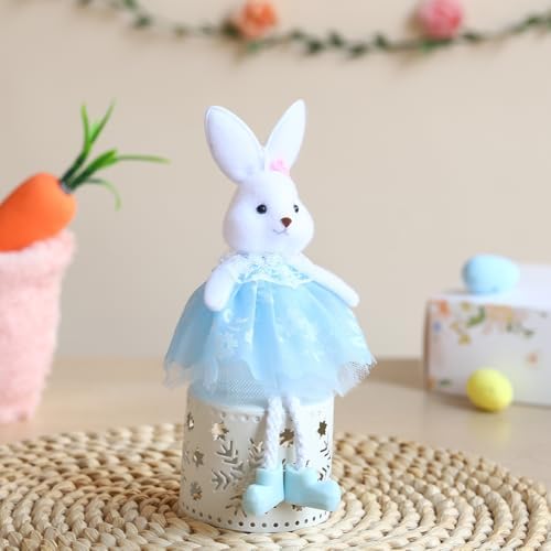 5PCS 688 Inch Happy Easter Bunny Hanging Ornament Decorations