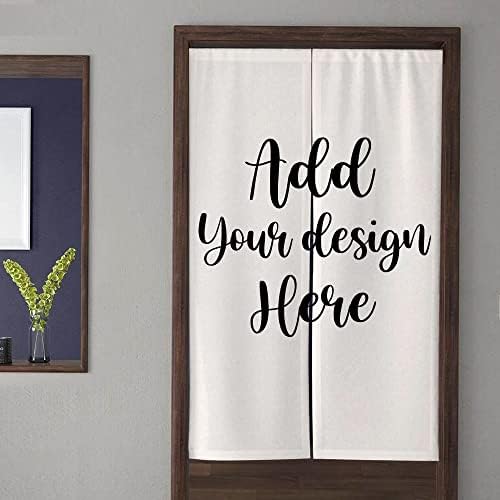 Custom Doorway Curtain with Photo and Text Logo Japanese Noren Panel