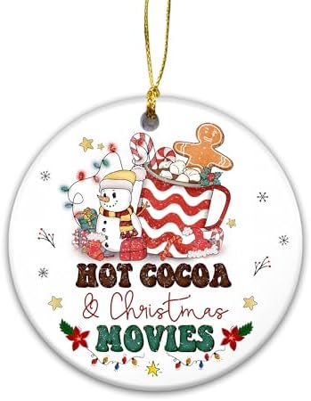 Hot Cocoa and Christmas Movies Ornament 2024