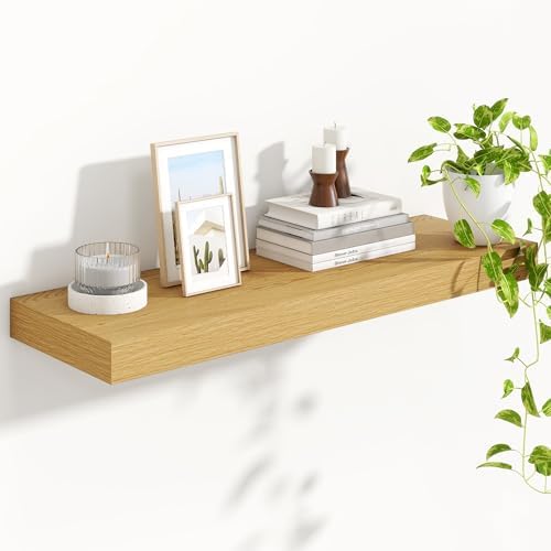 36 Inch Floating Shelves Wall Mount 10 Inch Deep Oak