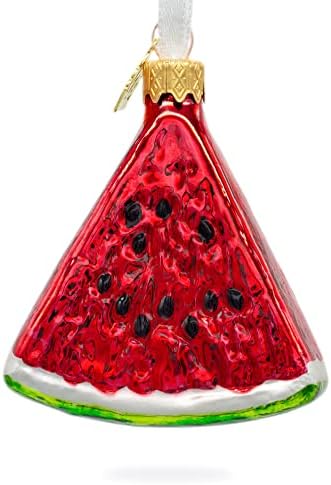Watermelon Slice Glass Christmas Ornament 1