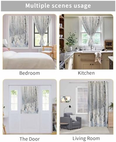 Christmas Tree Self Adhesive Portable Curtains for Windows