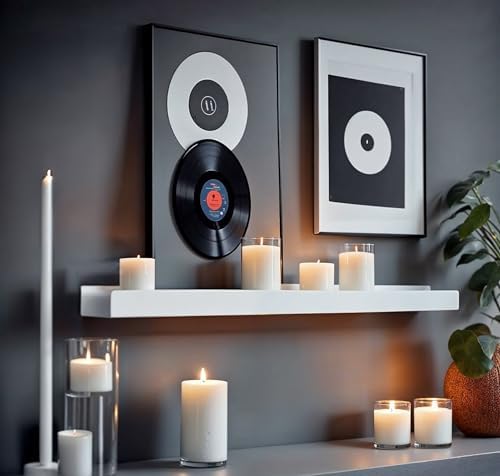 DIY CARTEL Floating Metal Wall Shelf - 48in White