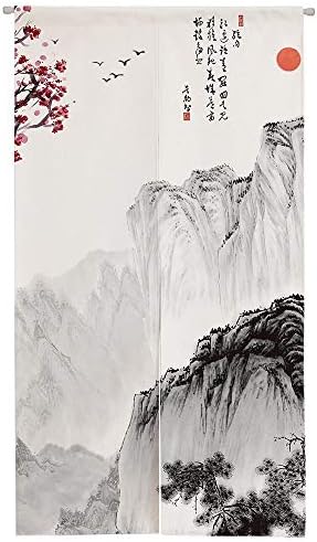 Ofat Home Traditional Ink Painting Door Curtain 335 x 59 Inches