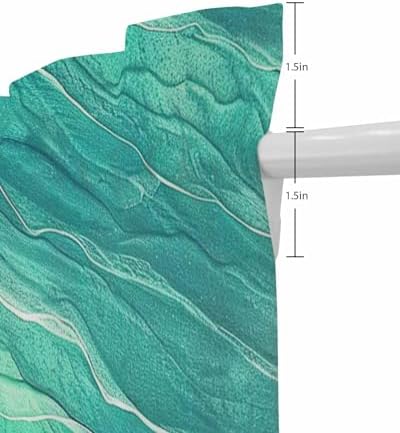 Green Coastal French Door Curtain with Tieback