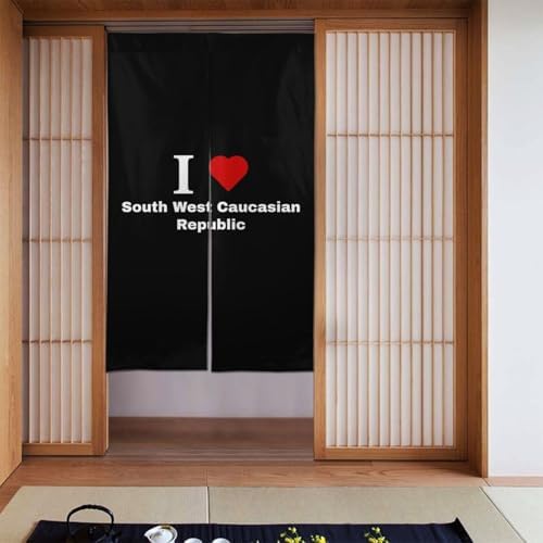 I Love South West Caucasian Republic Blackout Curtain Panels 34x56in