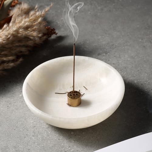 Koville Natural Marble Incense Holder with 9 Holes