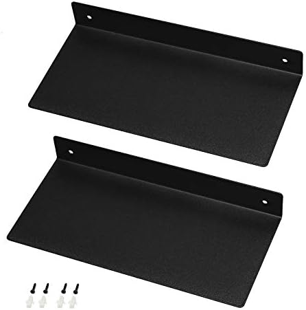 12 Inch Metal Floating Wall Shelves Industrial Modern Style