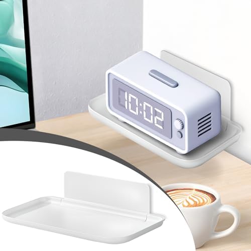 Bagentry 2 Pack White Plastic Folding Wall Shelf Set