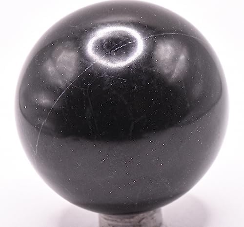 2 Inch Black Onyx Sphere with Inclusions Decorative Crystal Ball