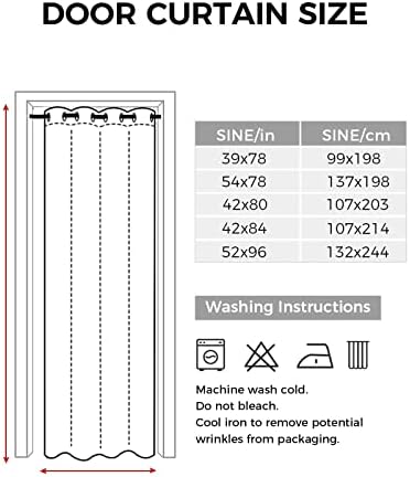 Falaniique Japanese Noren Door Curtain 42x84 Blackout Thermal Insulated Privacy Divider