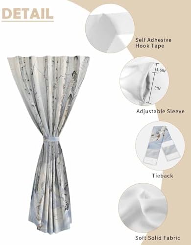 Christmas Tree Self Adhesive Portable Curtains for Windows