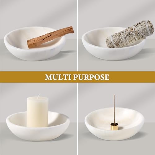 Koville Natural Marble Incense Holder with 9 Holes