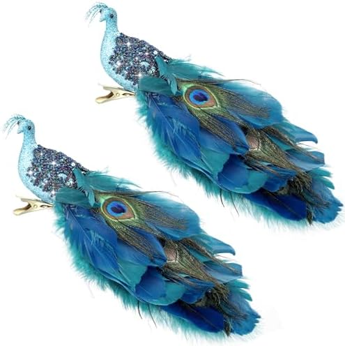 Giegxin 2 Pcs Peacock Christmas Tree Decorations