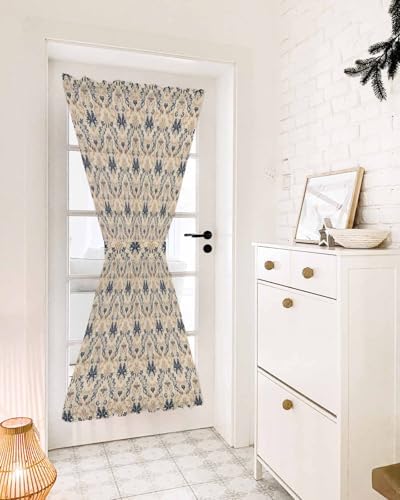 Beige Baroque French Door Curtain Panel