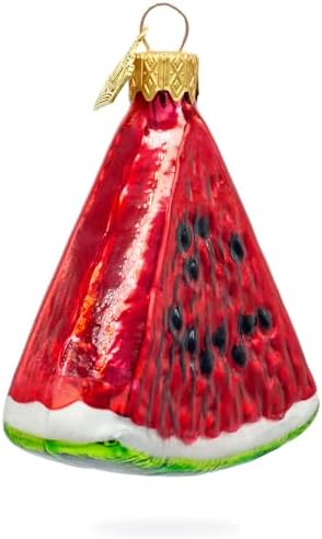Watermelon Slice Glass Christmas Ornament 1