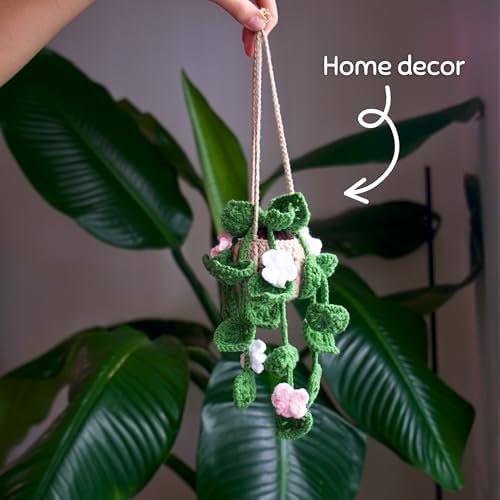 TAPHOA Plant Car Accessory - Heart Leaves Hanging Mirror Ornament