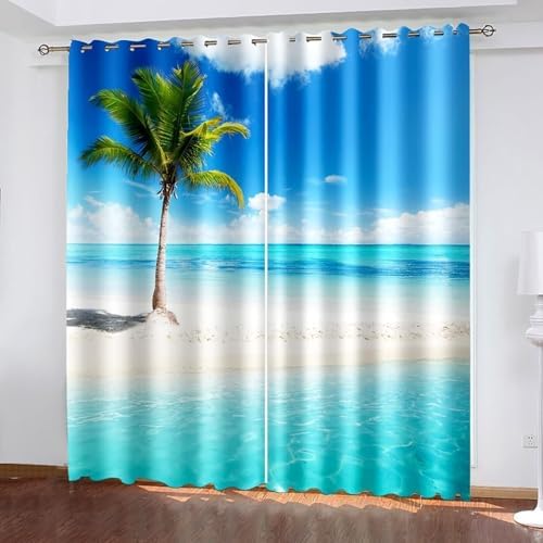 Homxi 2 Panel Blackout Curtains Set - 2 x 60W x 90H in