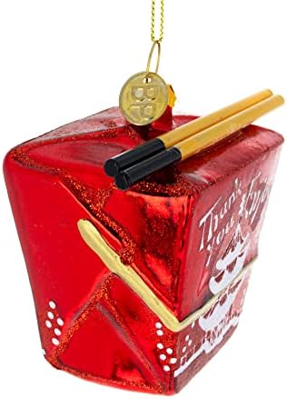 Chinese Takeout Blown Glass Christmas Ornament 1