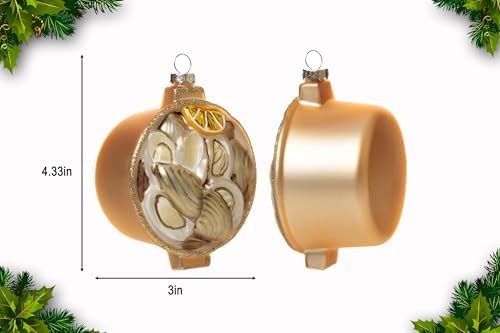 2pcs Glass Clam Oyster Seafood Pot Christmas Tree Ornaments