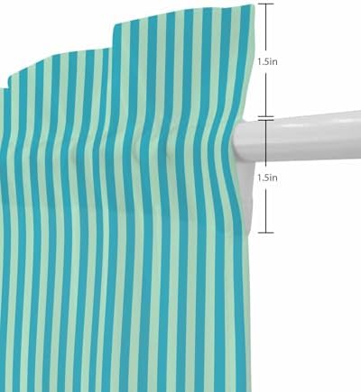 Modern Striped French Door Curtain 54W x 40L